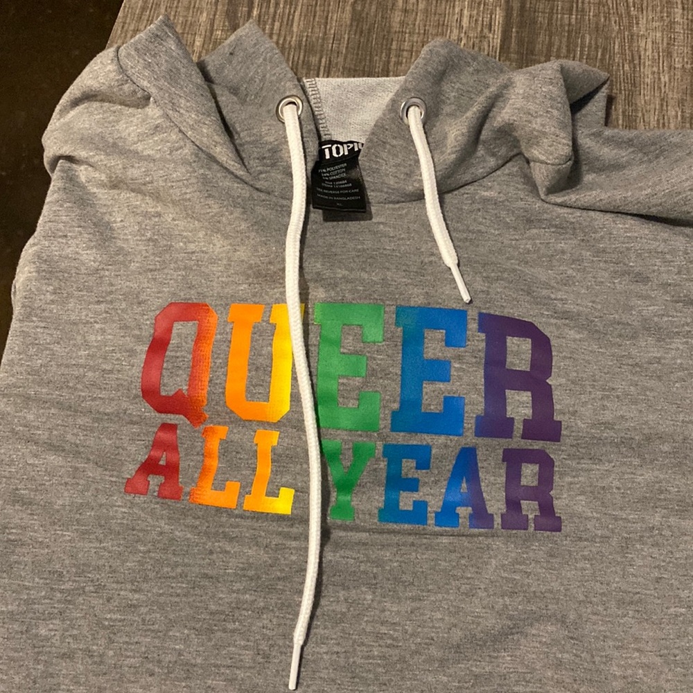 Queer hooded top